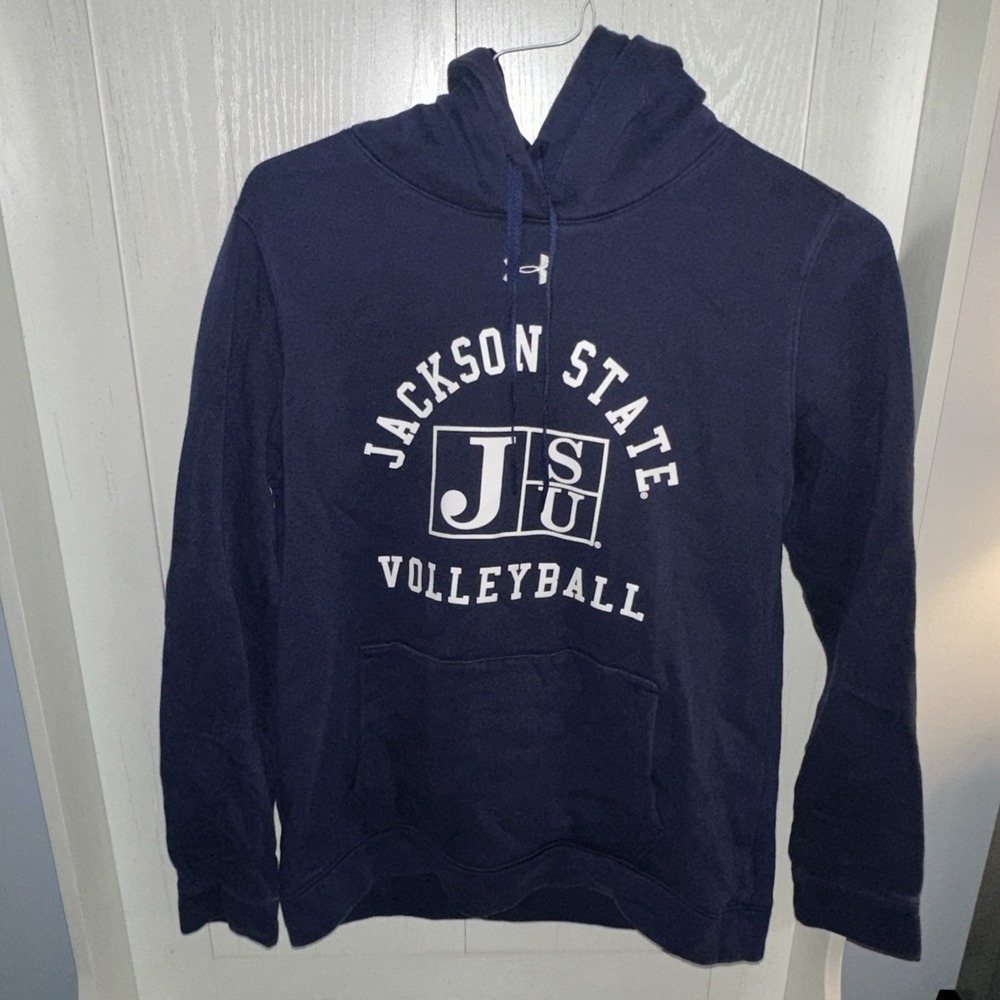Under Armour Womens Jackson State Tigers Volleyball Hoodie Sweatshirt Loose Sz M